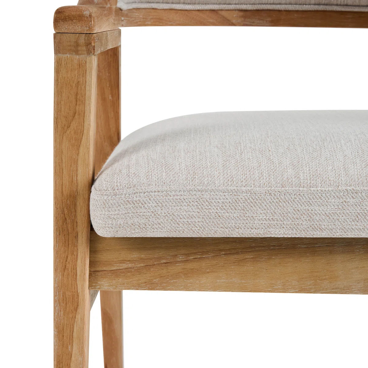 Benedict Mid-Century Modern Curved Upholstered Dining Chairs with Rubberwood Legs thumbnail 3